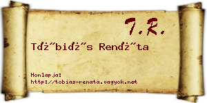 Tóbiás Renáta névjegykártya