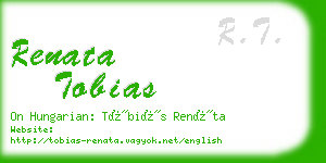 renata tobias business card